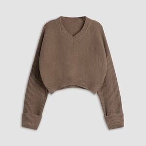 Commense Minimalism V-Neck Pullover Knit Sweater XS NWT